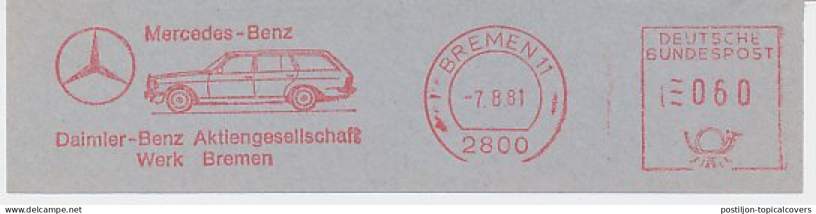 Meter Cut Germany 1981 Car - Mercedes Benz - Automobili