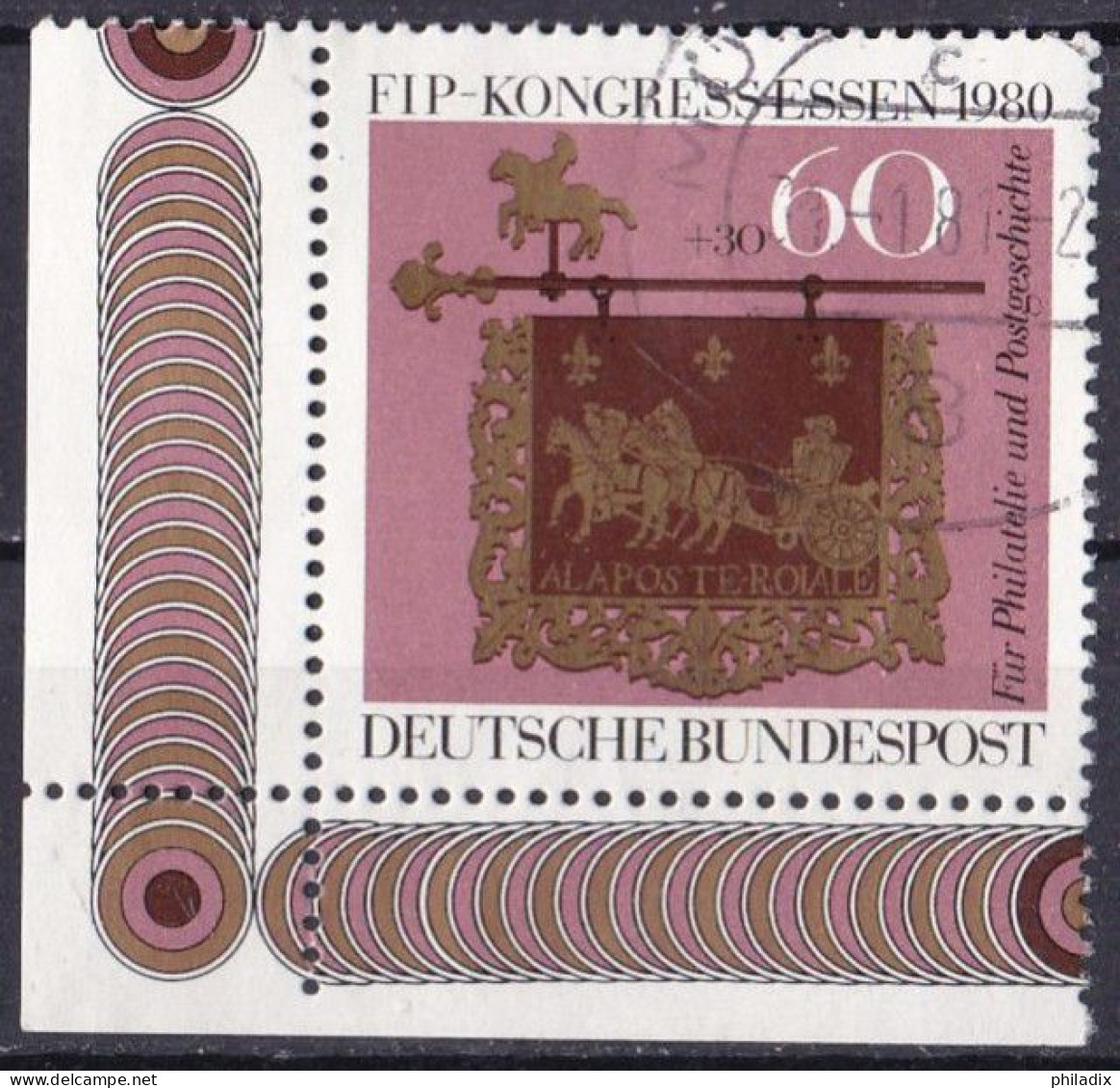 BRD 1980 Mi. Nr. 1065 O/used Eckrand (BRD1-5) - Used Stamps
