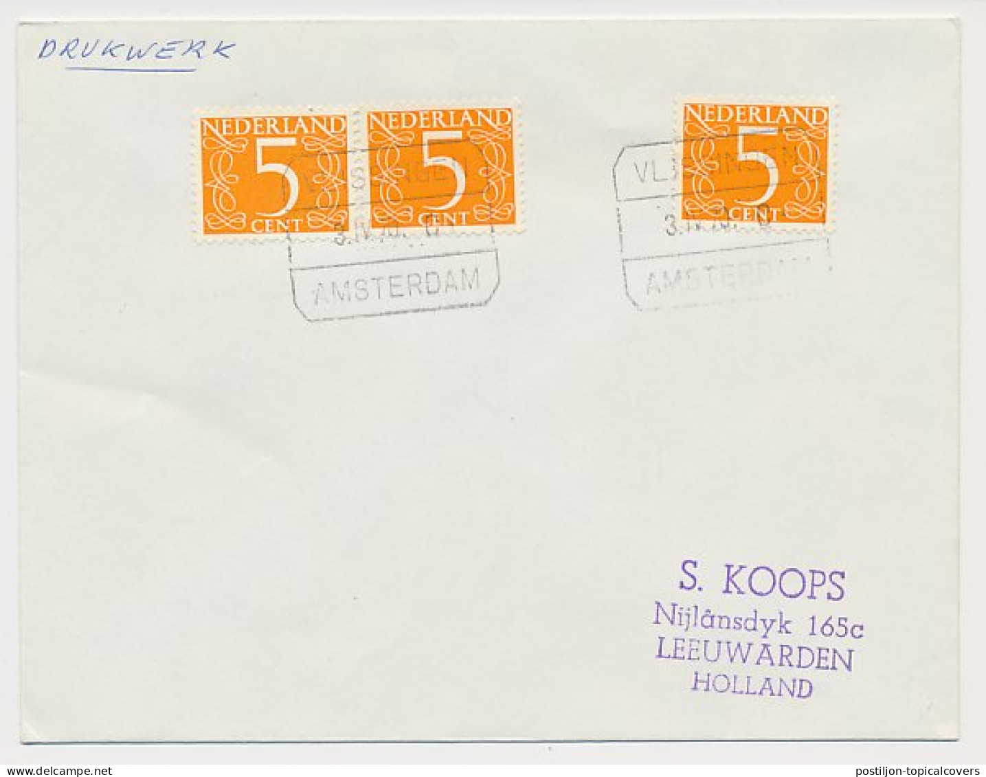 Treinblokstempel : Vlissingen - Amsterdam C 1970 - Ohne Zuordnung