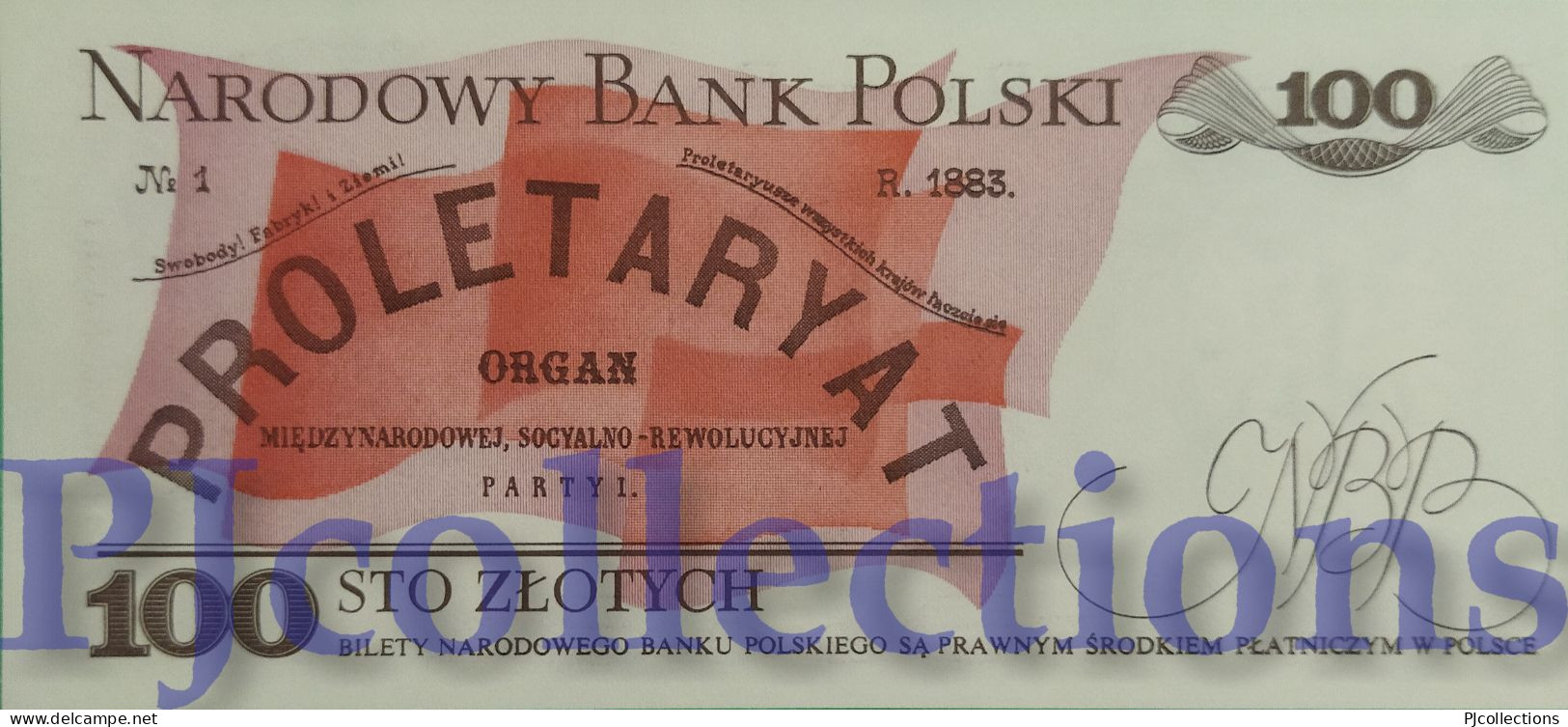 POLAND 100 ZLOTYCH 1986 PICK 143e UNC - Pologne