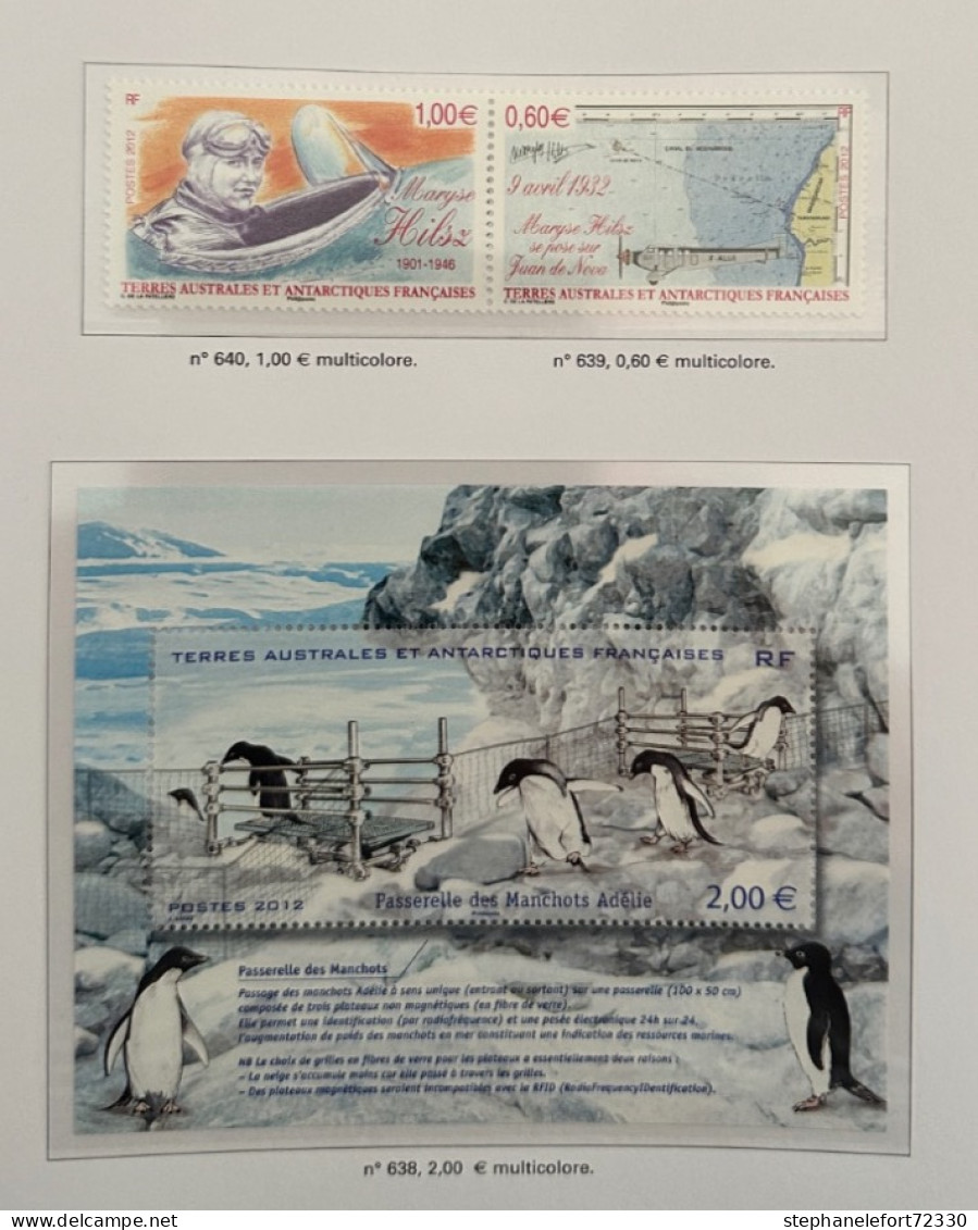 2012 - Terres Australes Et Antarctiques Françaises  (TAAF) Neuf **  (Voir Photos) - Annate Complete