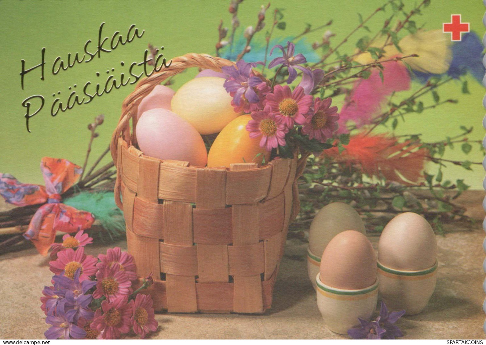 OSTERN EI Vintage Ansichtskarte Postkarte CPSM #PBO150.DE - Easter