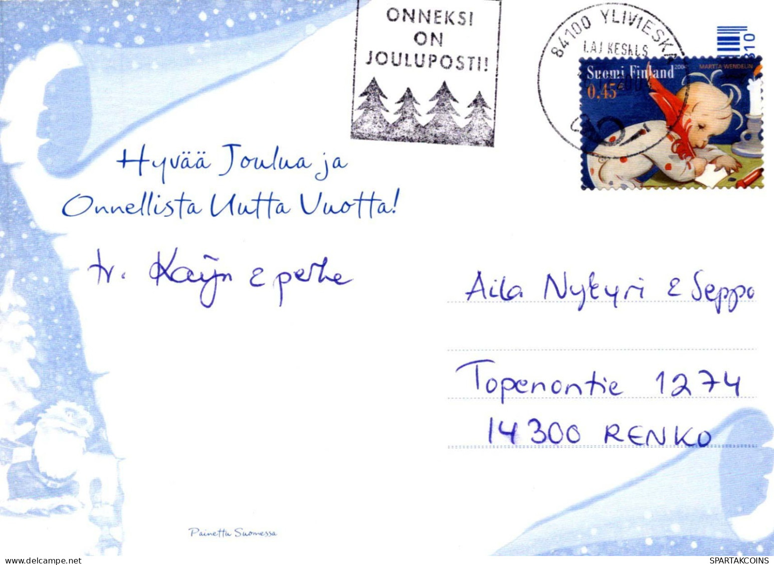 WEIHNACHTSMANN SANTA CLAUS Neujahr Weihnachten Vintage Ansichtskarte Postkarte CPSM #PBL350.DE - Kerstman