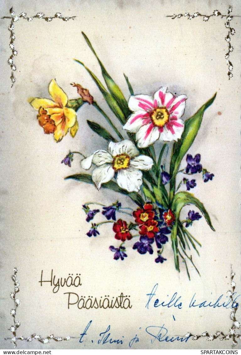 FLOWERS Vintage Ansichtskarte Postkarte CPSM #PAR058.DE - Blumen