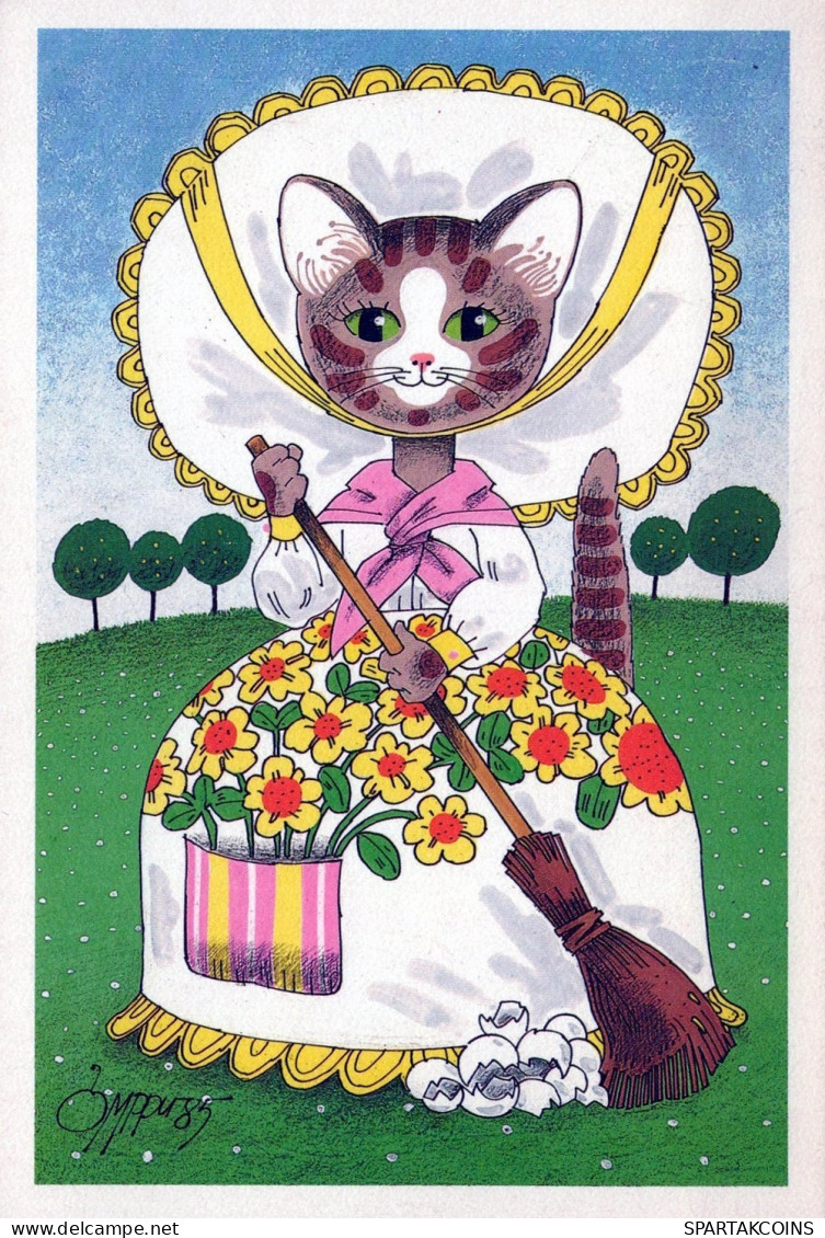 KATZE MIEZEKATZE Tier Vintage Ansichtskarte Postkarte CPSM #PAM599.DE - Katzen