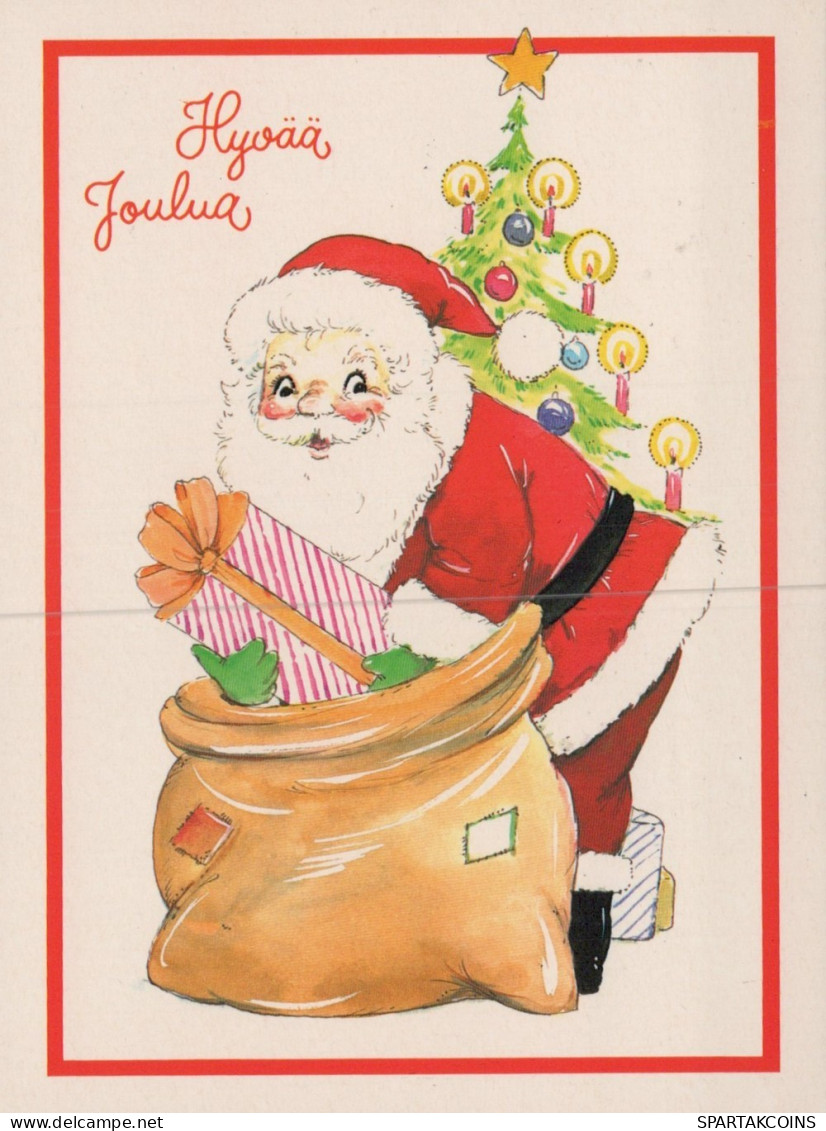 WEIHNACHTSMANN SANTA CLAUS WEIHNACHTSFERIEN Vintage Postkarte CPSM #PAK824.DE - Kerstman