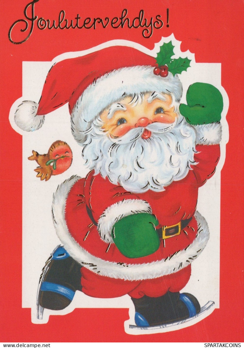 WEIHNACHTSMANN SANTA CLAUS WEIHNACHTSFERIEN Vintage Postkarte CPSM #PAK556.DE - Santa Claus