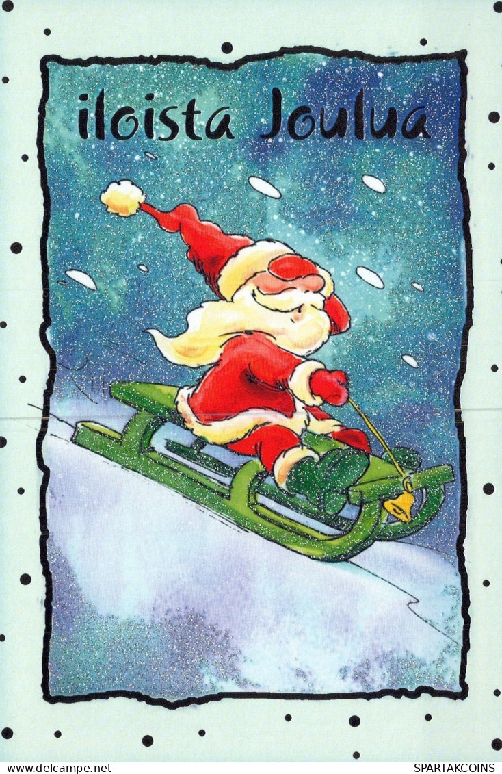WEIHNACHTSMANN SANTA CLAUS WEIHNACHTSFERIEN Vintage Postkarte CPSM #PAK757.DE - Santa Claus