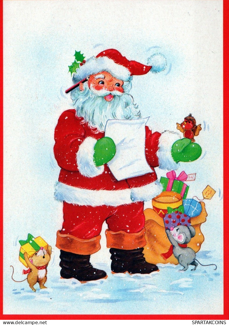 WEIHNACHTSMANN SANTA CLAUS WEIHNACHTSFERIEN Vintage Postkarte CPSM #PAJ512.DE - Santa Claus