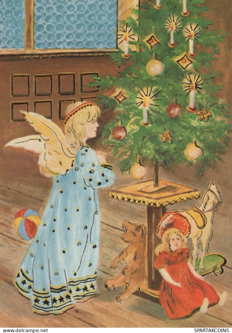 ENGEL WEIHNACHTSFERIEN Feiern & Feste Vintage Ansichtskarte Postkarte CPSM #PAH996.DE - Angeli