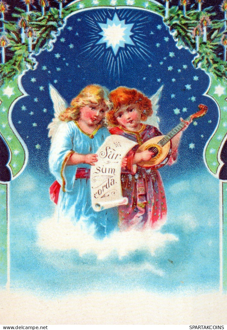 ENGEL WEIHNACHTSFERIEN Feiern & Feste Vintage Ansichtskarte Postkarte CPSM #PAH863.DE - Angeli