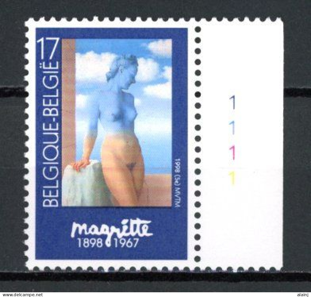 BE  2745  XX   ----  Art En Belgique : René Magritte   --  N° De Planche 1 - 1991-2000