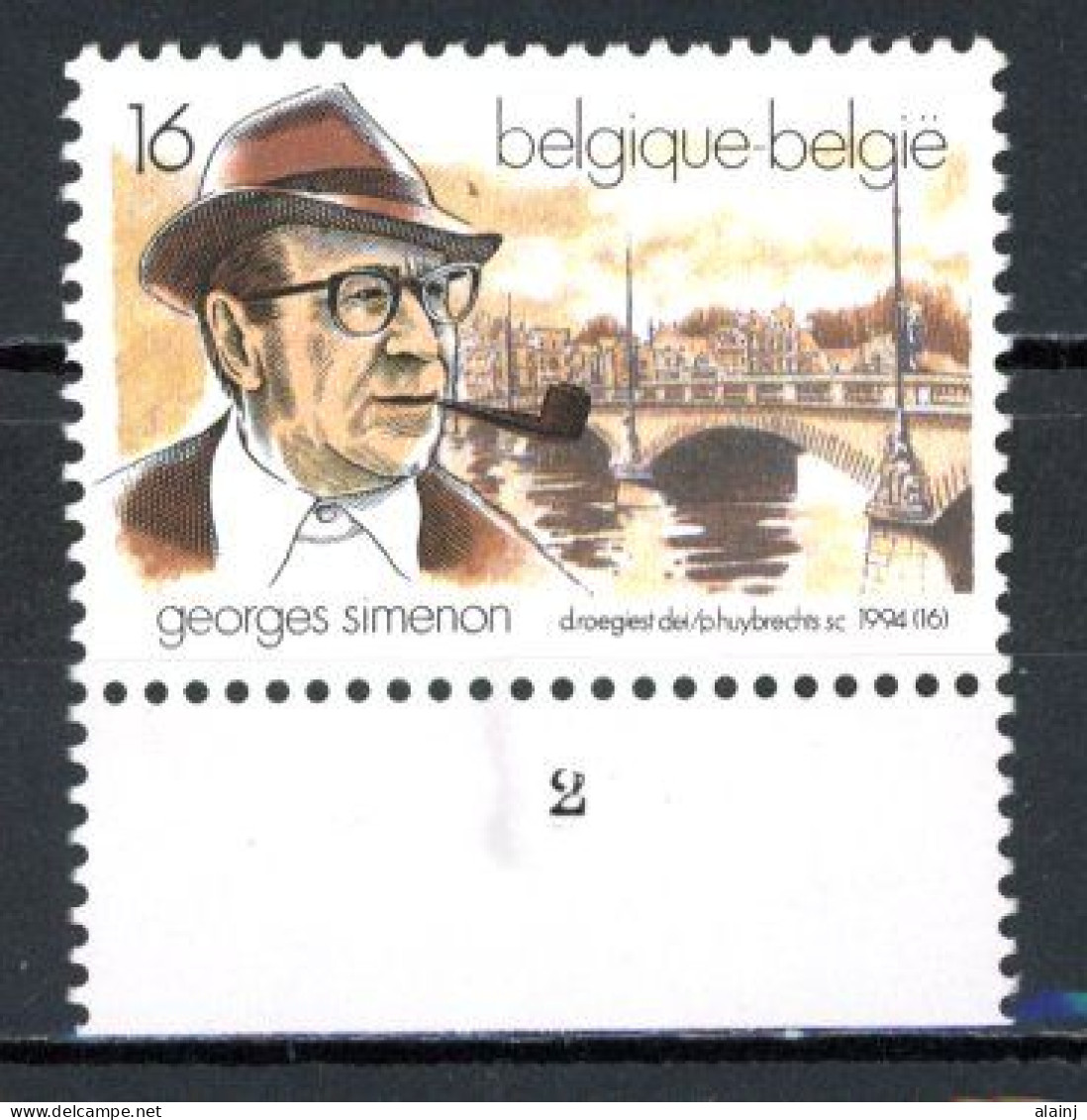 BE  2579  XX   ----  Georges Simenon   --  N° De Planche 2 - 1991-2000