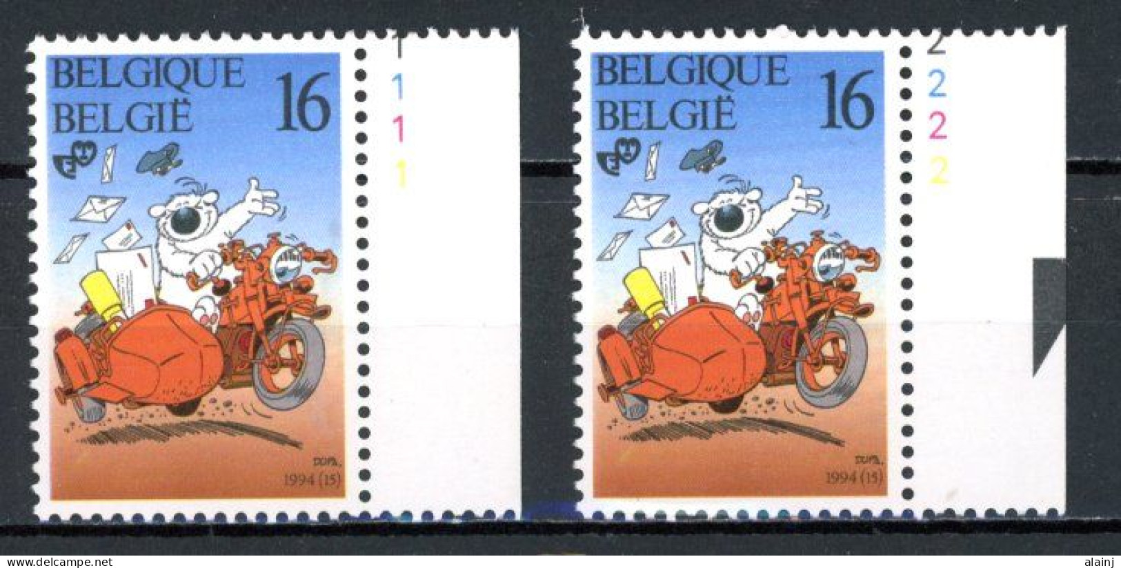 BE  2578  XX   ----  Philatélie De La Jeunesse : Cubitus   --  N° De Planche 1 Et 2 - 1991-2000