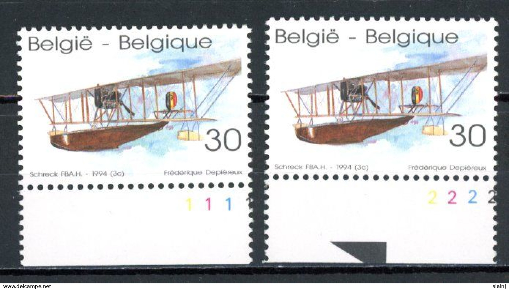 BE  2545  XX   ----  Avions Anciens   --  N° De Planche 1 Et 2 - 1991-2000