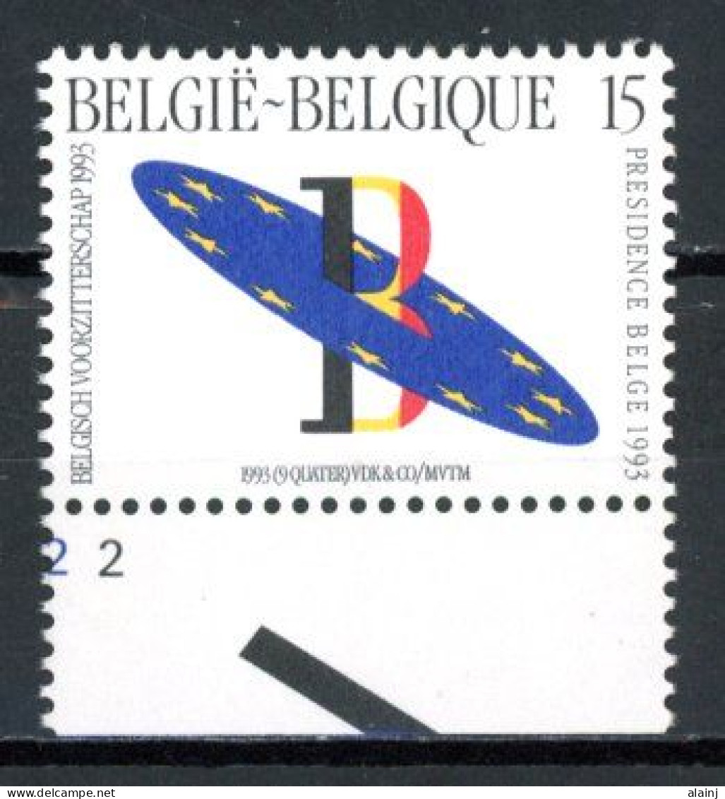 BE  2519  XX   ---- Présidence Belge De La CEE   --  N° De Planche  2 - 1991-2000