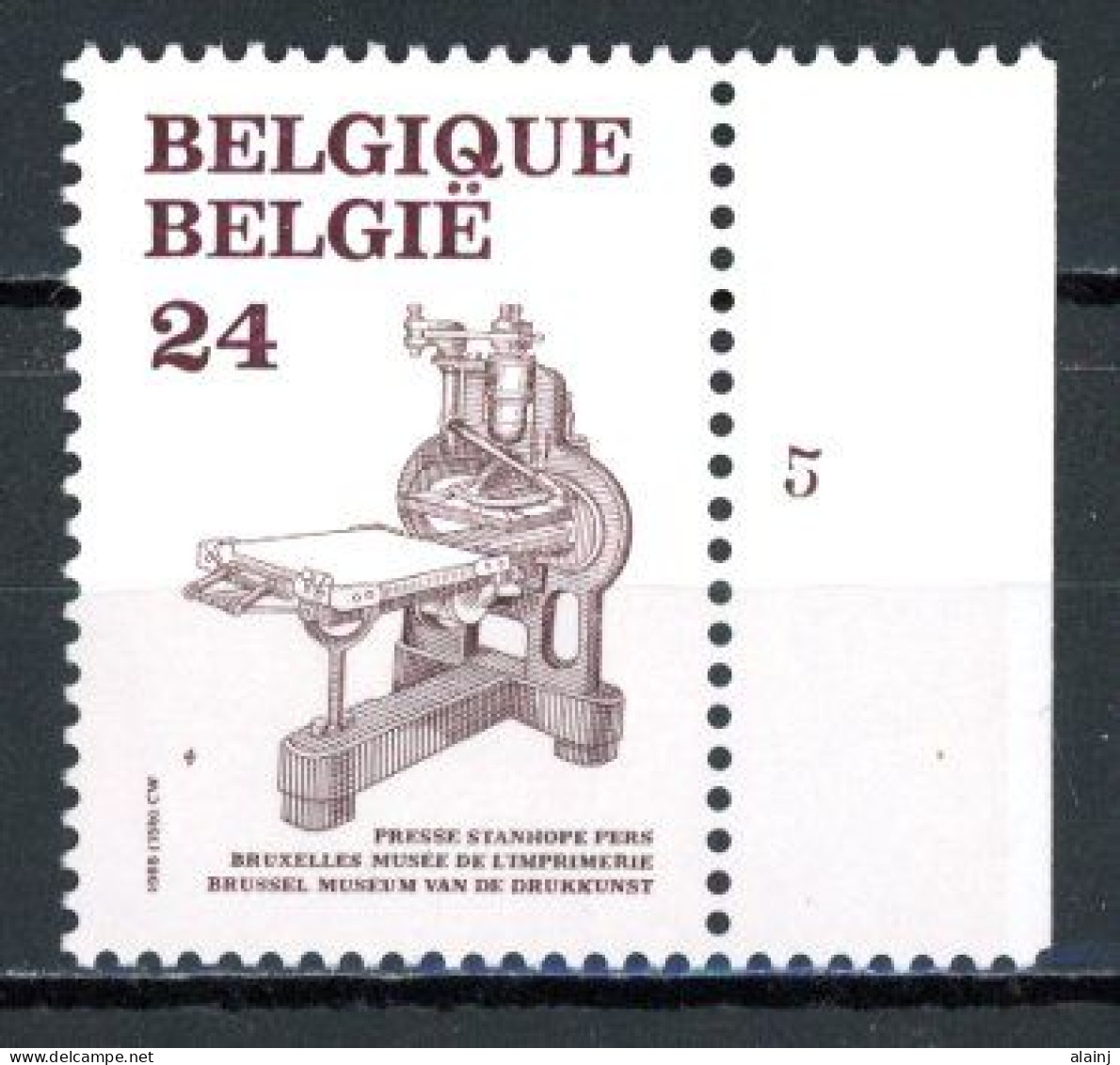 BE  2310  XX   ----  Imprimerie  --  N° De Planche 5 - 1981-1990