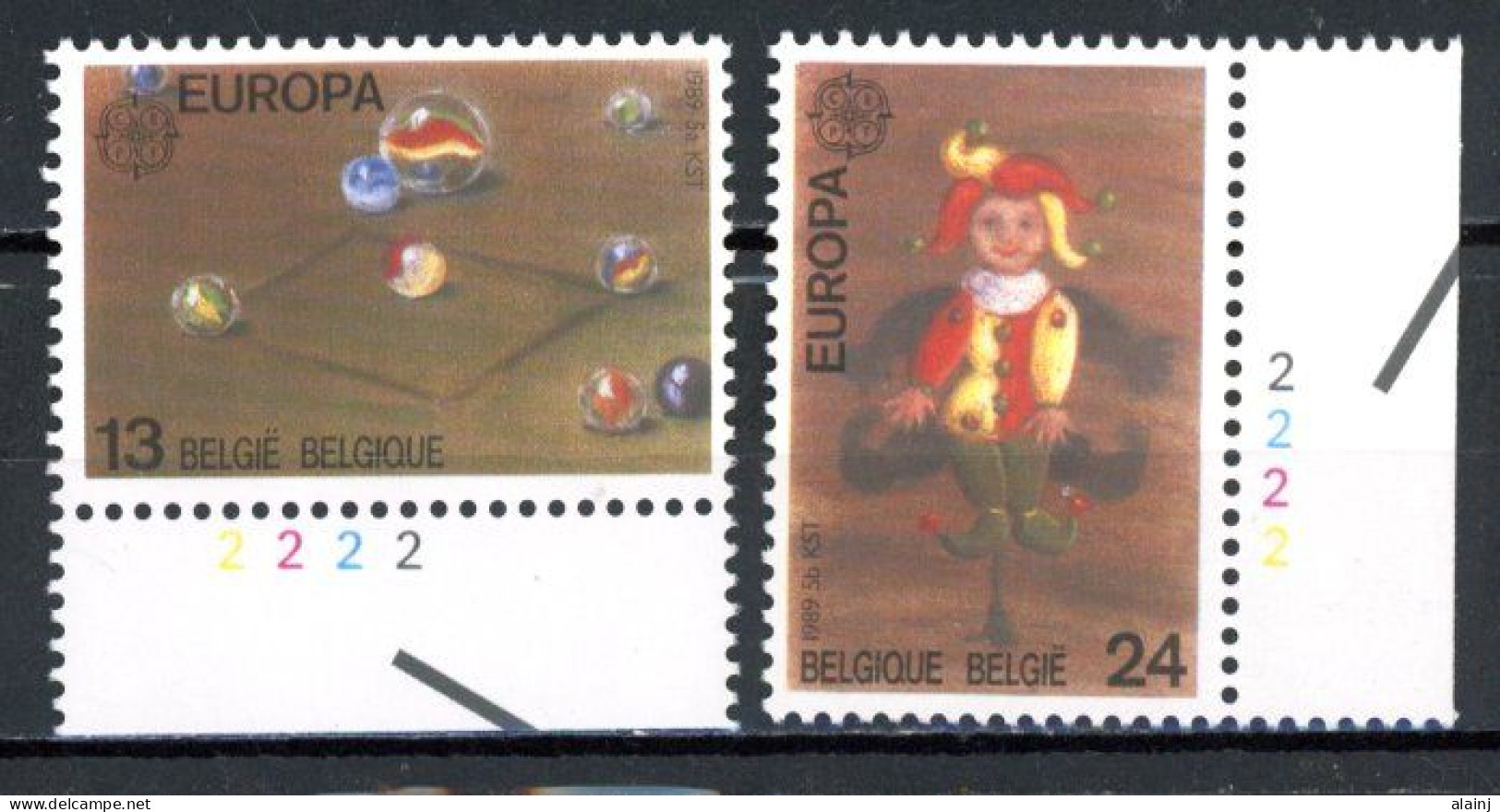 BE  2323 - 2324  XX   ----  Europa : Jeux D'enfants  --  N° De Planche 2 - 1981-1990