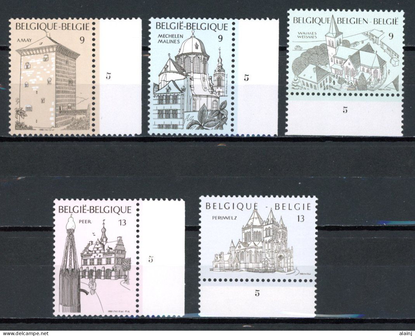 BE  2288 - 2292  XX   ----  Pour Le Tourisme  --  N° De Planche 5 - 1981-1990