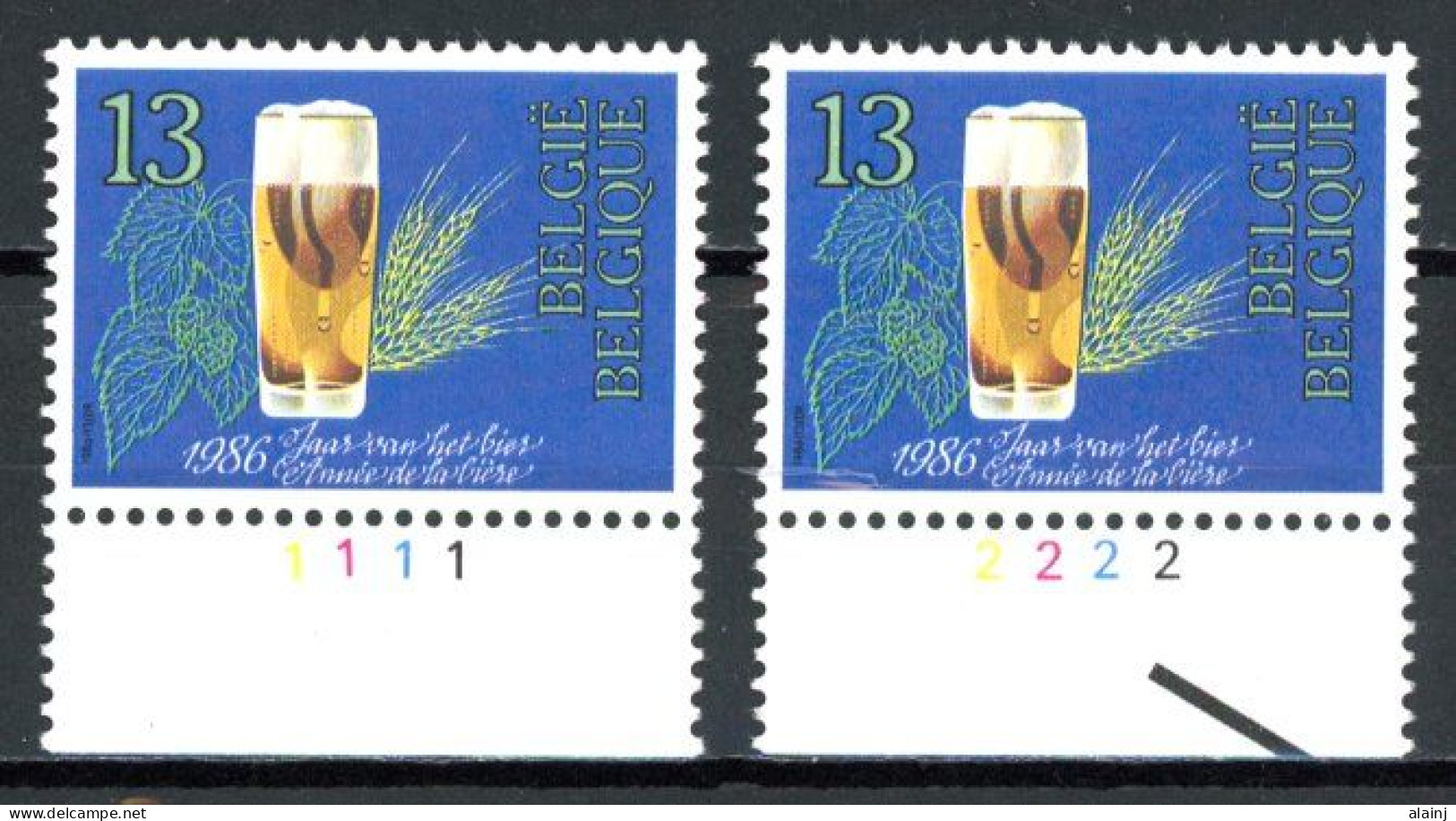 BE  2230  XX   ----   Année De La Bière Belge  --  N° De Planche 1 Et 2 - 1981-1990