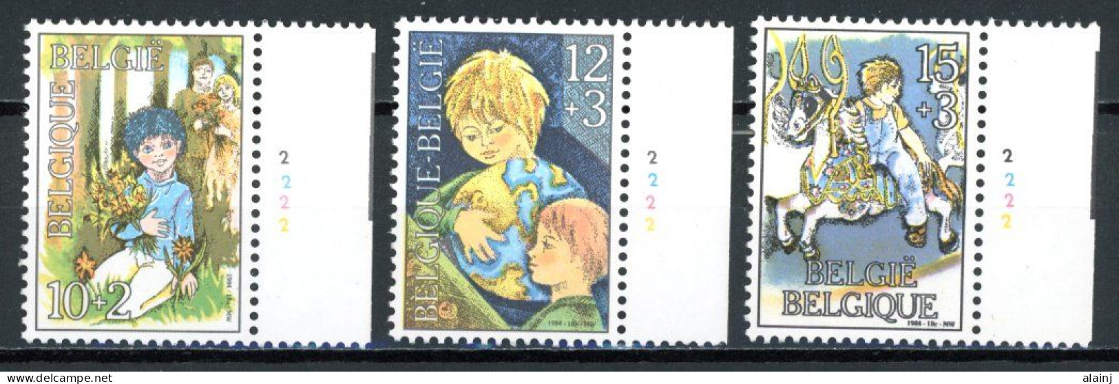 BE  2151 - 2153  XX   ----  Enfants  --  N° De Planche 2 - 1981-1990