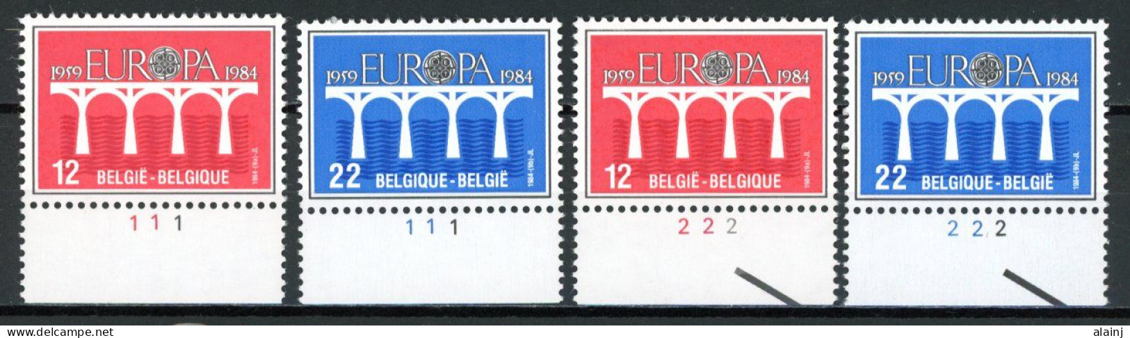 BE  2130 - 2131  XX   ----  Europa : Postes Et Télécommunications  --  N° De Planche 1 Et 2 - 1981-1990