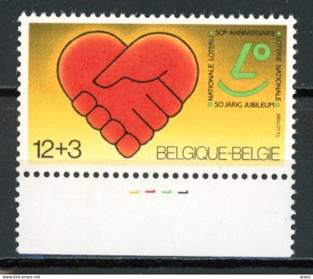 BE  2128  XX   ----  Loterie Nationale  --  N° De Planche 1 - 1981-1990