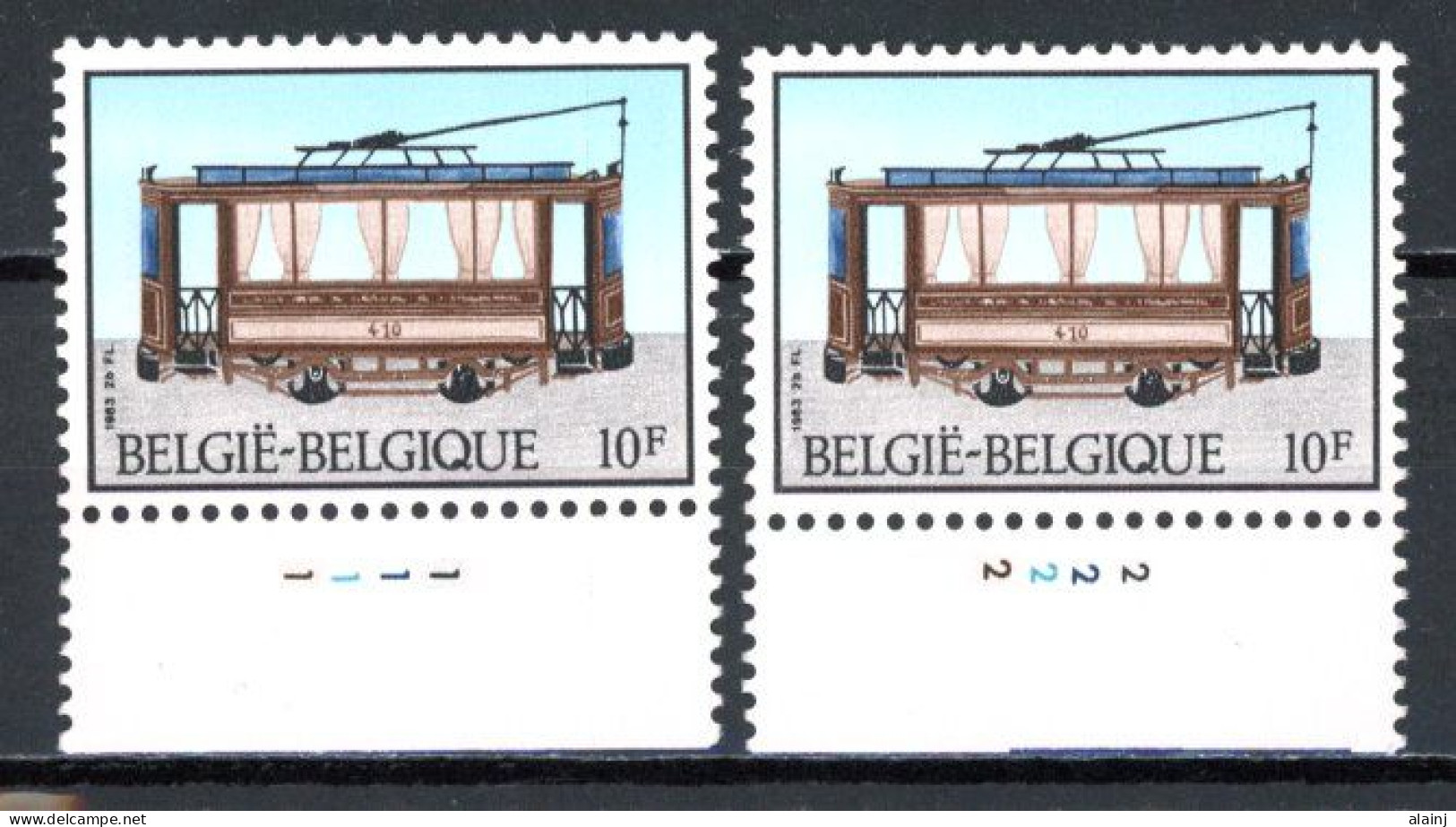 BE  2080  XX   ----  Histoire Du Tram Et Du Trolley  --  N° De Planche 1 Et 2 - 1981-1990