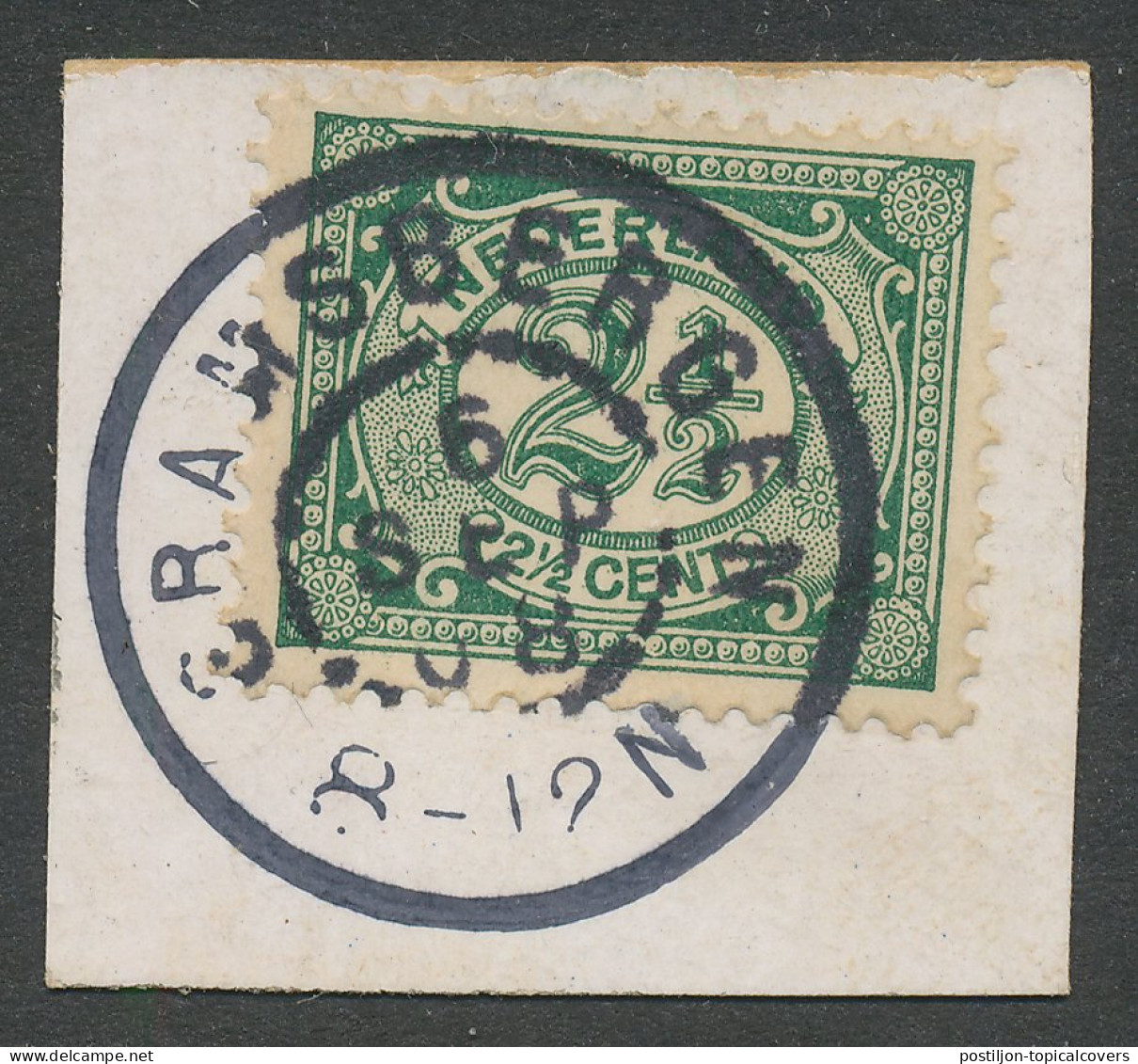 Em. 1899 Grootrondstempel Gramsbergen 1908 - Storia Postale