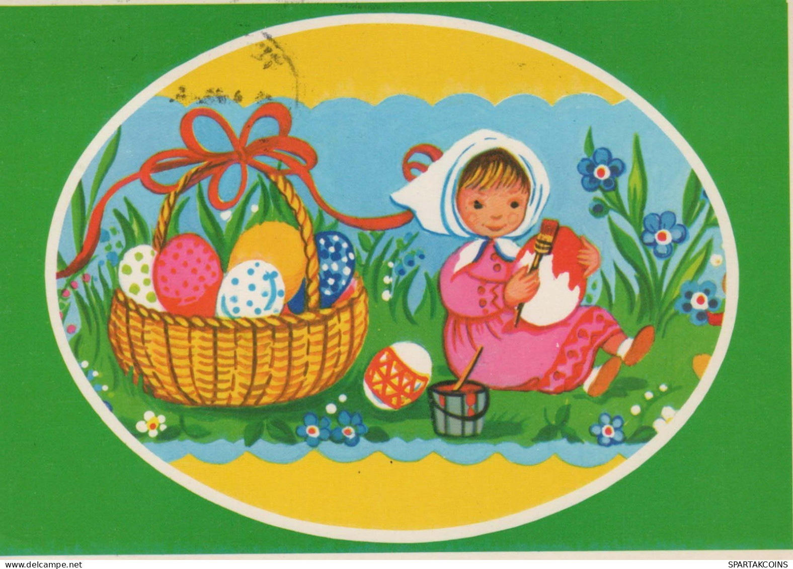 PASCUA NIÑOS Vintage Tarjeta Postal CPSM #PBO335.ES - Pascua