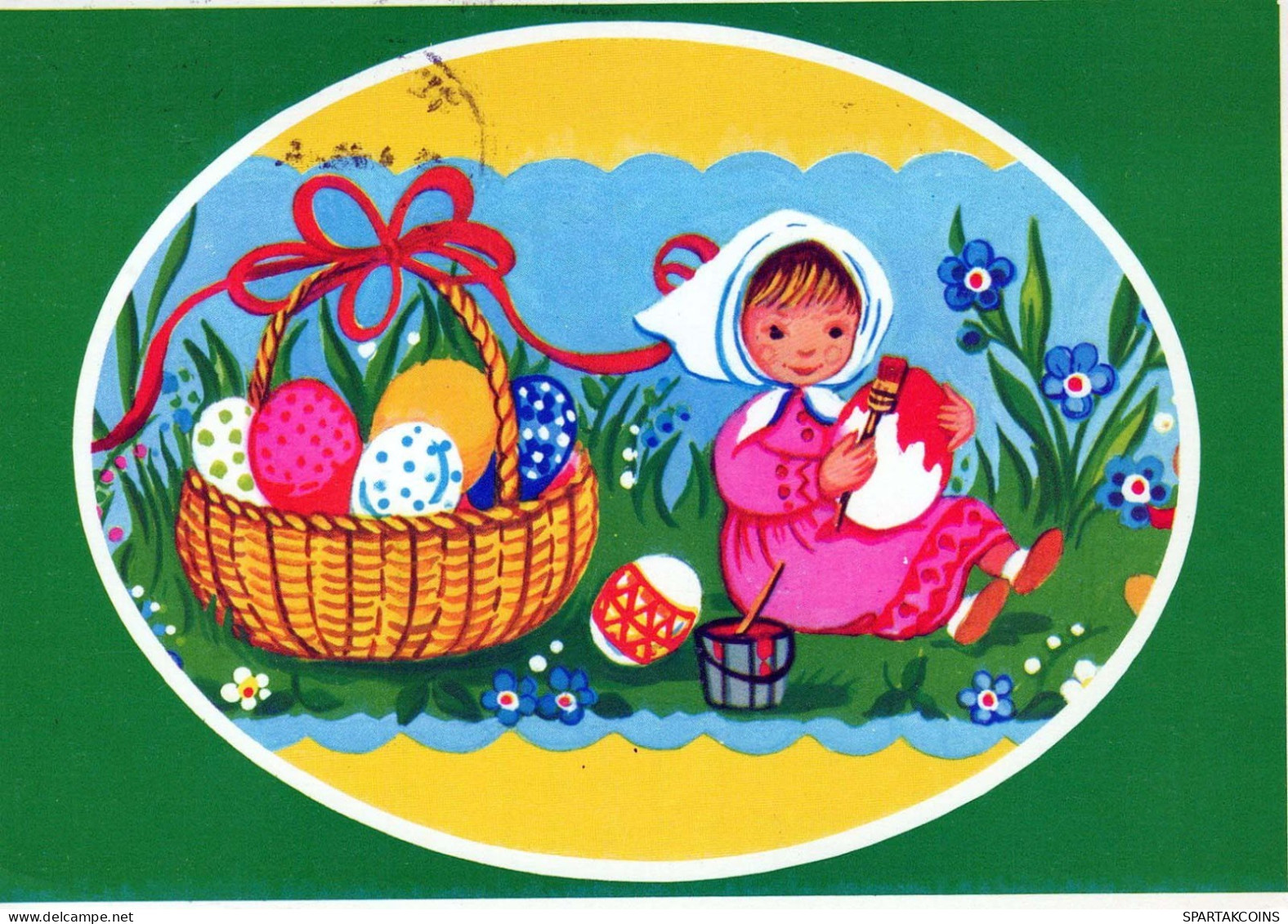 PASCUA NIÑOS Vintage Tarjeta Postal CPSM #PBO335.ES - Easter