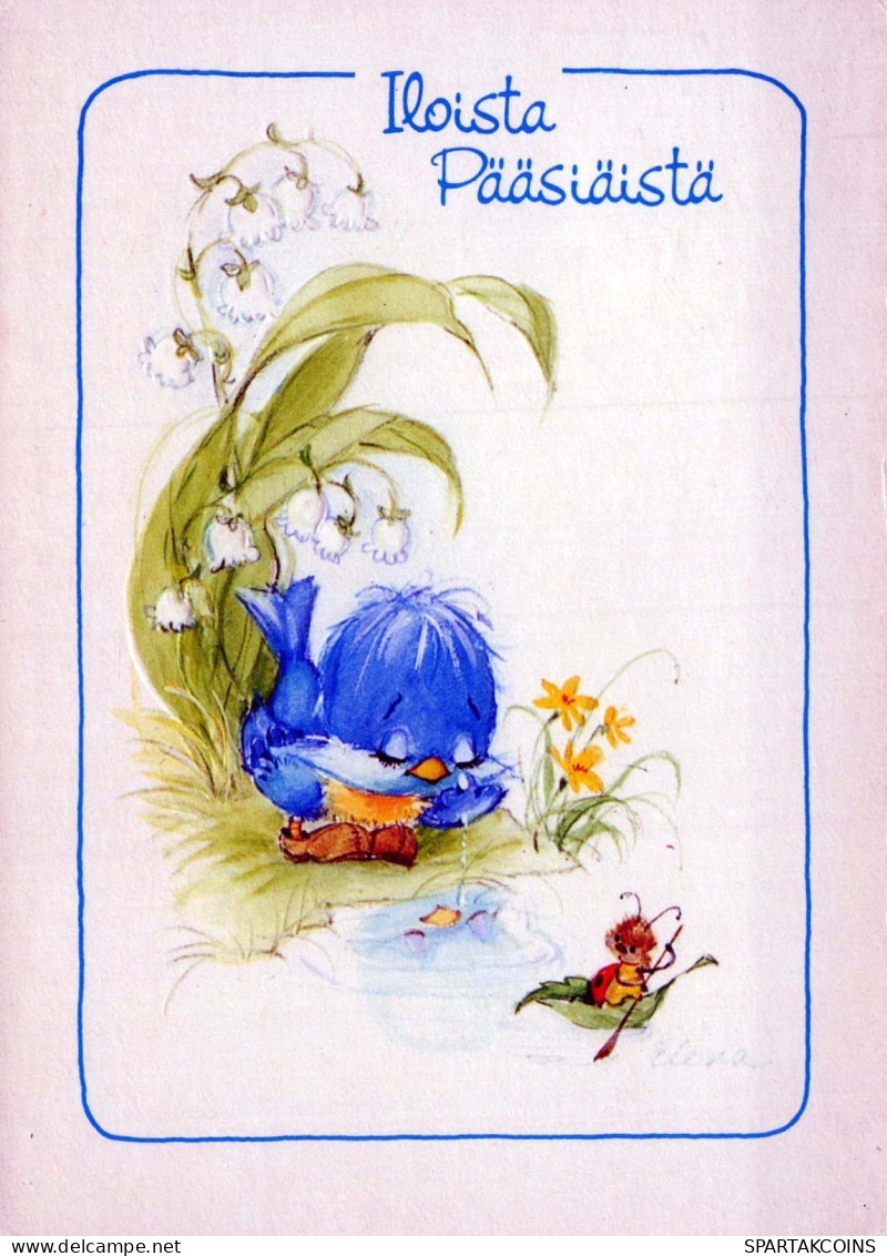 PASCUA POLLO HUEVO Vintage Tarjeta Postal CPSM #PBO774.ES - Pâques