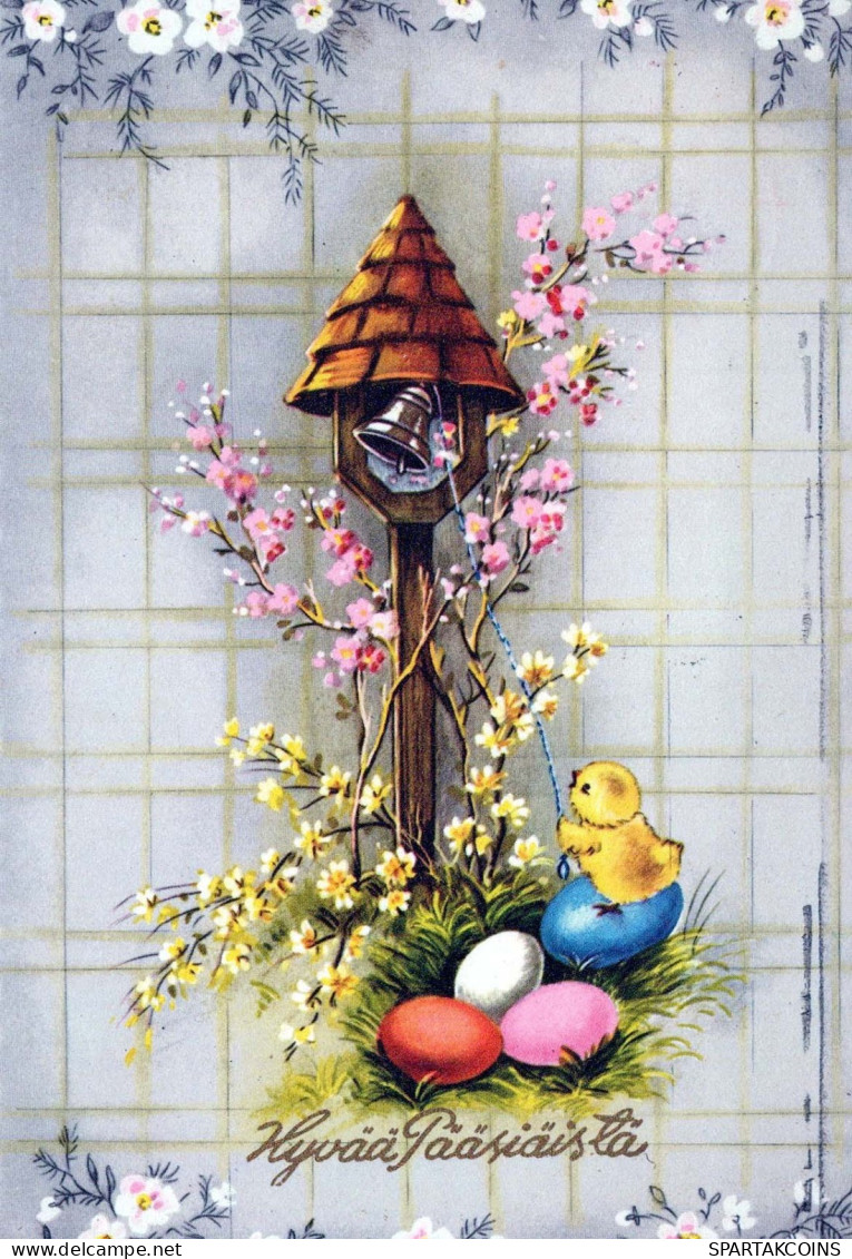 PASCUA POLLO HUEVO Vintage Tarjeta Postal CPSM #PBP093.ES - Easter