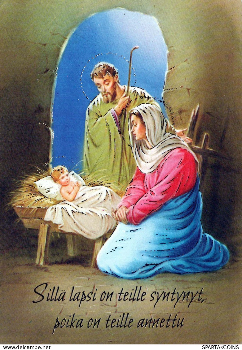 Virgen María Virgen Niño JESÚS Navidad Religión Vintage Tarjeta Postal CPSM #PBB754.ES - Virgen Mary & Madonnas