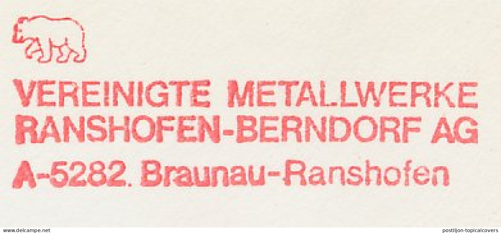 Meter Cut Austria 1978 Bear - Sonstige & Ohne Zuordnung
