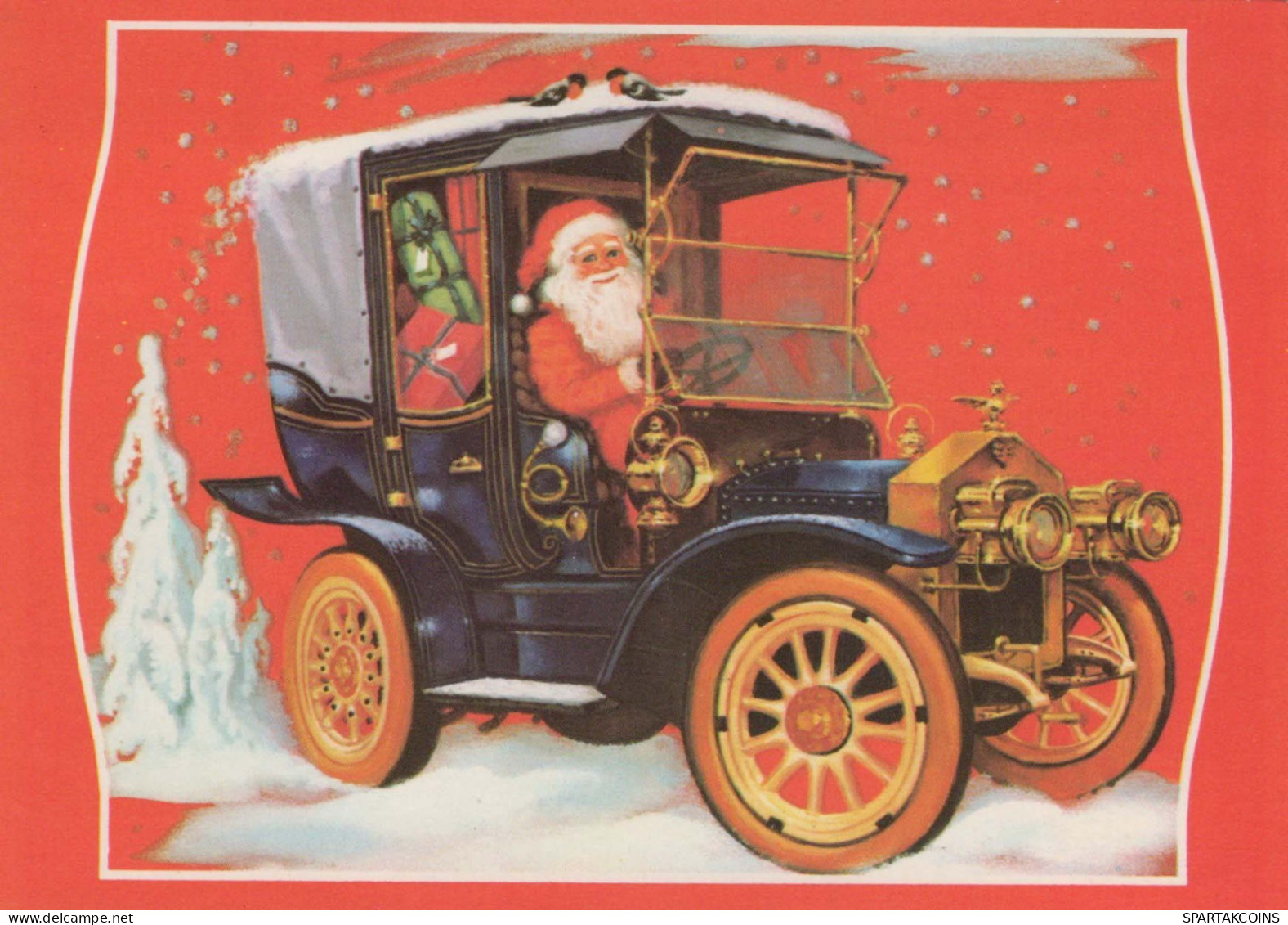 PAPÁ NOEL Feliz Año Navidad Vintage Tarjeta Postal CPSM #PBL087.ES - Kerstman