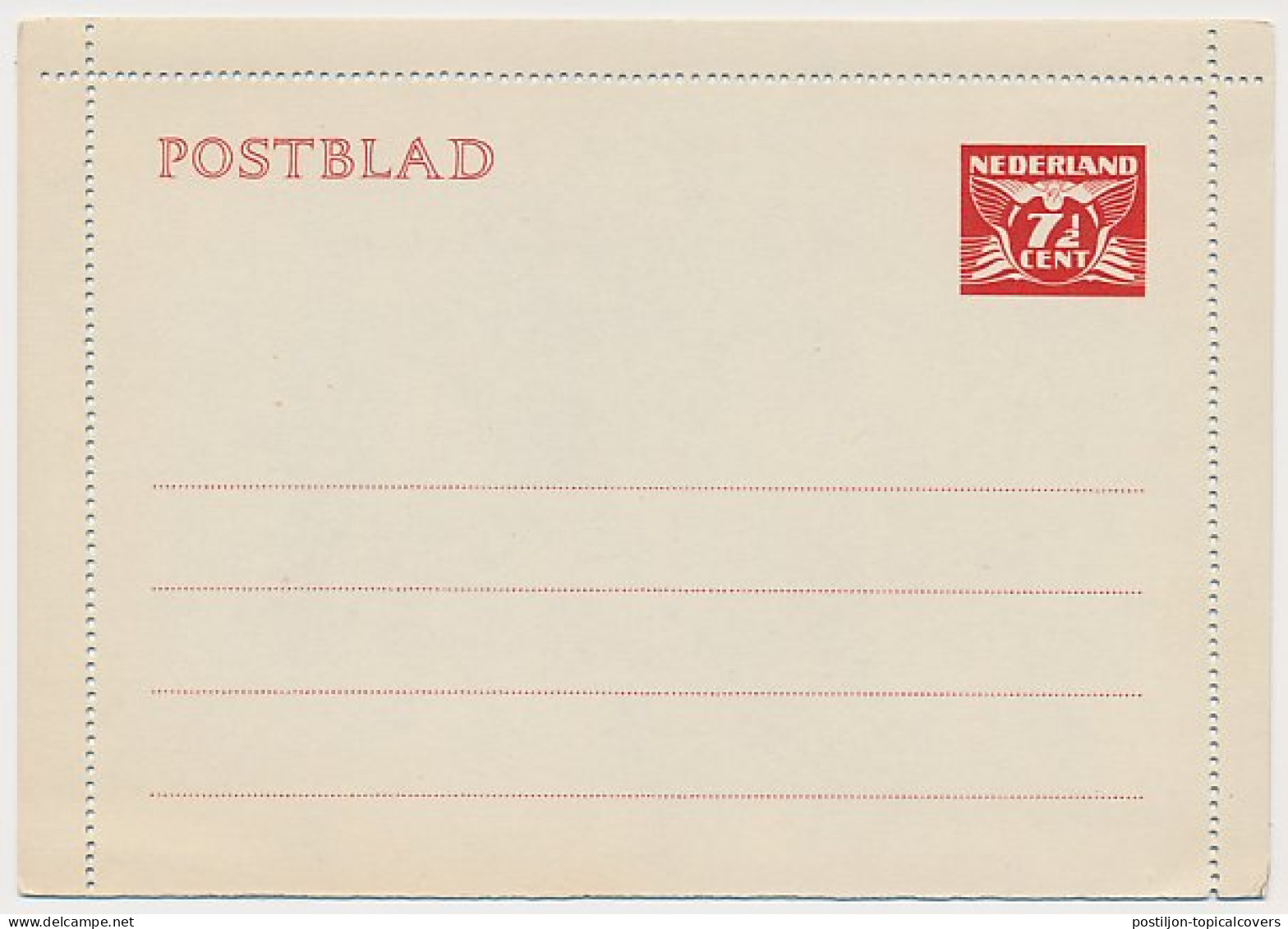 Postblad G. 22 - Postwaardestukken