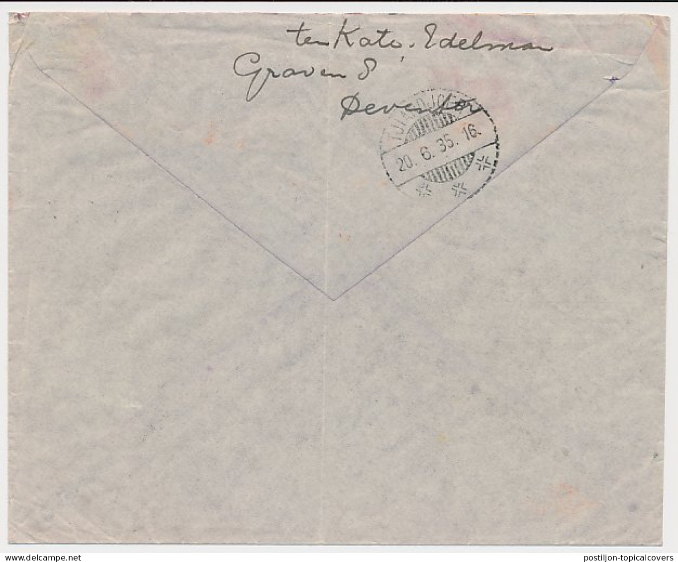 Treinblokstempel : Hengelo - Amsterdam N 1935 ( Deventer ) - Unclassified