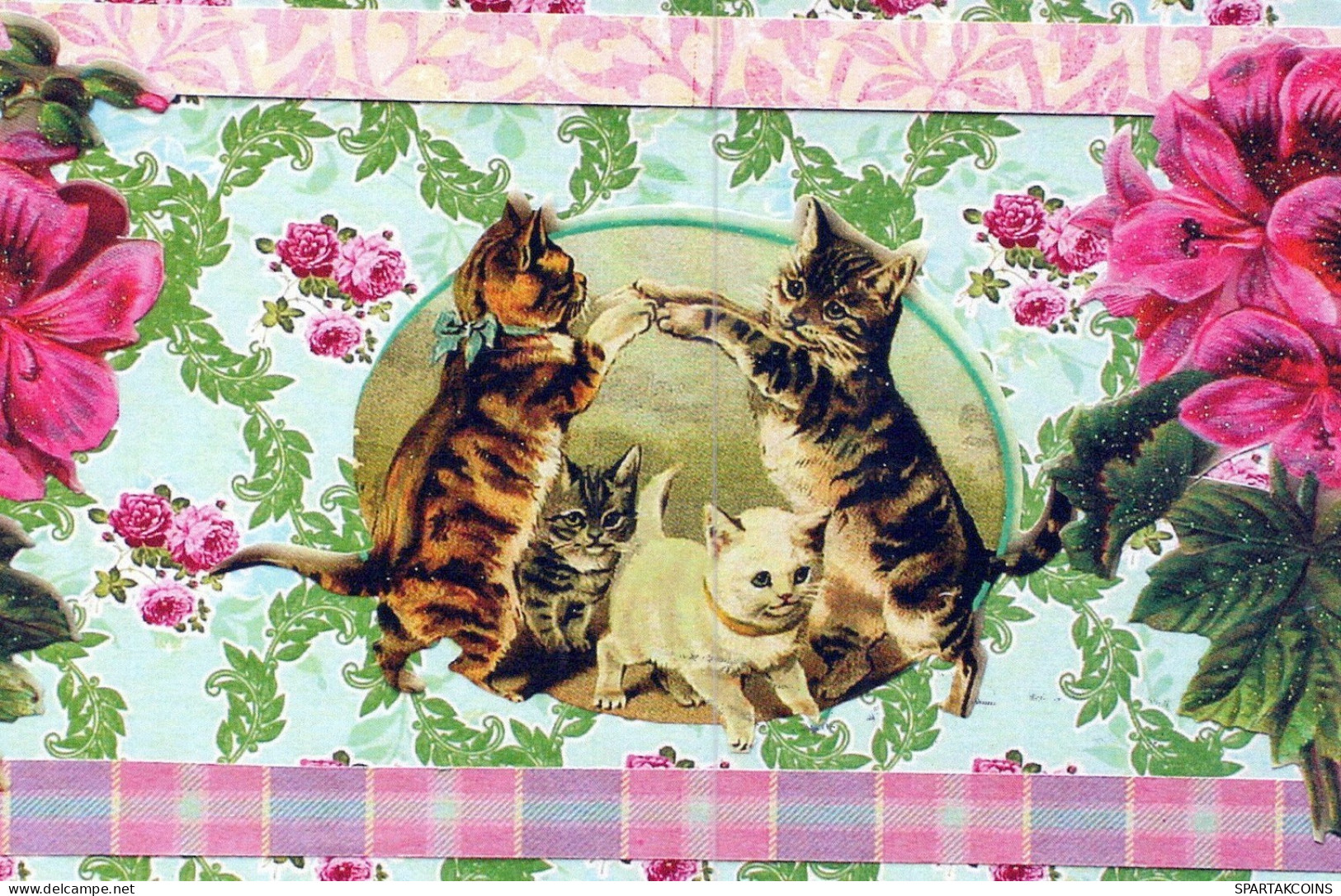 GATO GATITO Animales Vintage Tarjeta Postal CPSM #PAM407.ES - Katzen