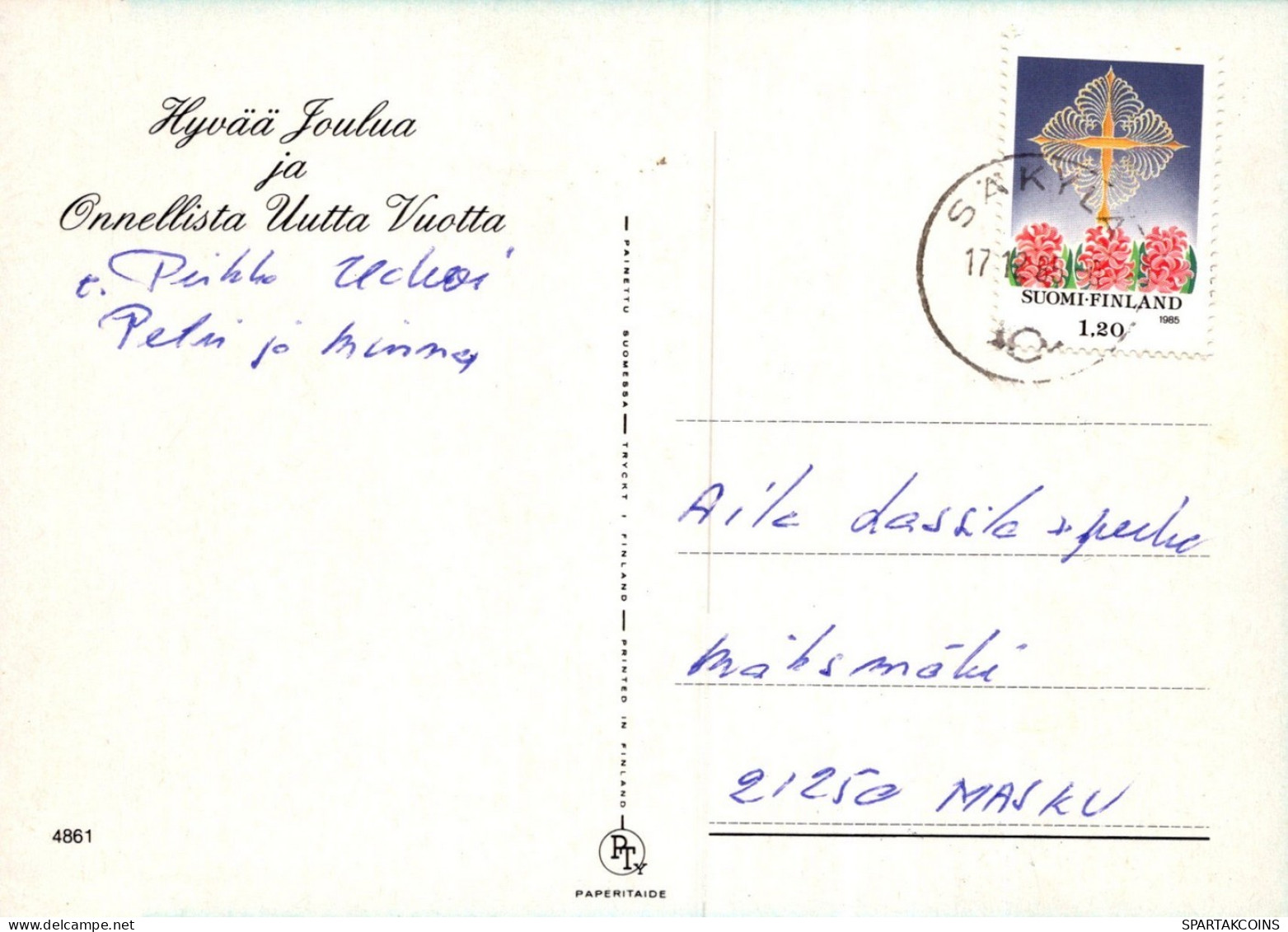 PAPÁ NOEL NAVIDAD Fiesta Vintage Tarjeta Postal CPSM #PAK059.ES - Santa Claus