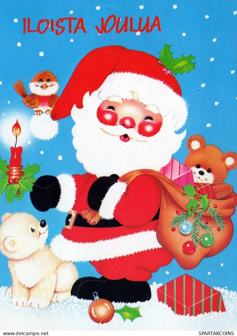 PAPÁ NOEL NAVIDAD Fiesta Vintage Tarjeta Postal CPSM #PAJ576.ES - Santa Claus