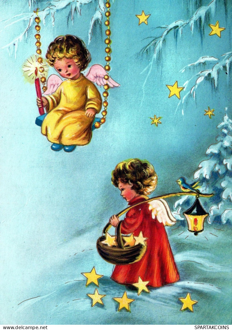 ÁNGEL NAVIDAD Vintage Tarjeta Postal CPSM #PAH927.ES - Angeli