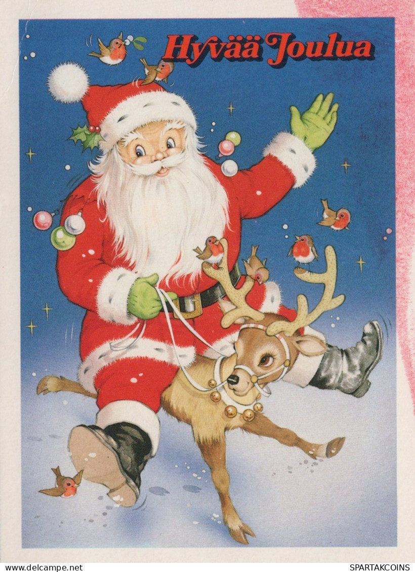 PAPÁ NOEL NAVIDAD Fiesta Vintage Tarjeta Postal CPSMPF #PAJ443.ES - Santa Claus