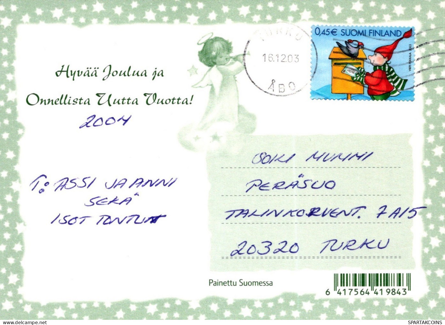 ÁNGEL NAVIDAD Vintage Tarjeta Postal CPSM #PAH176.ES - Angeli