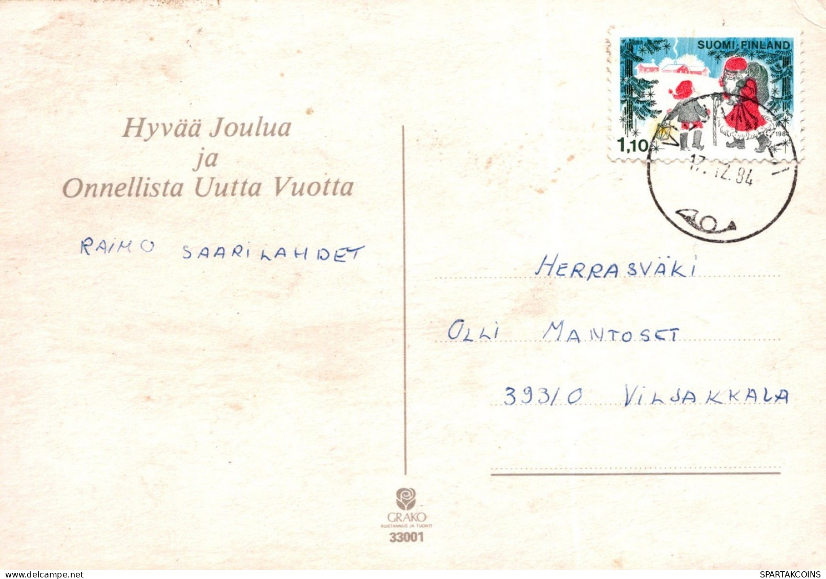 ÁNGEL NAVIDAD Vintage Tarjeta Postal CPSM #PAH048.ES - Angeli