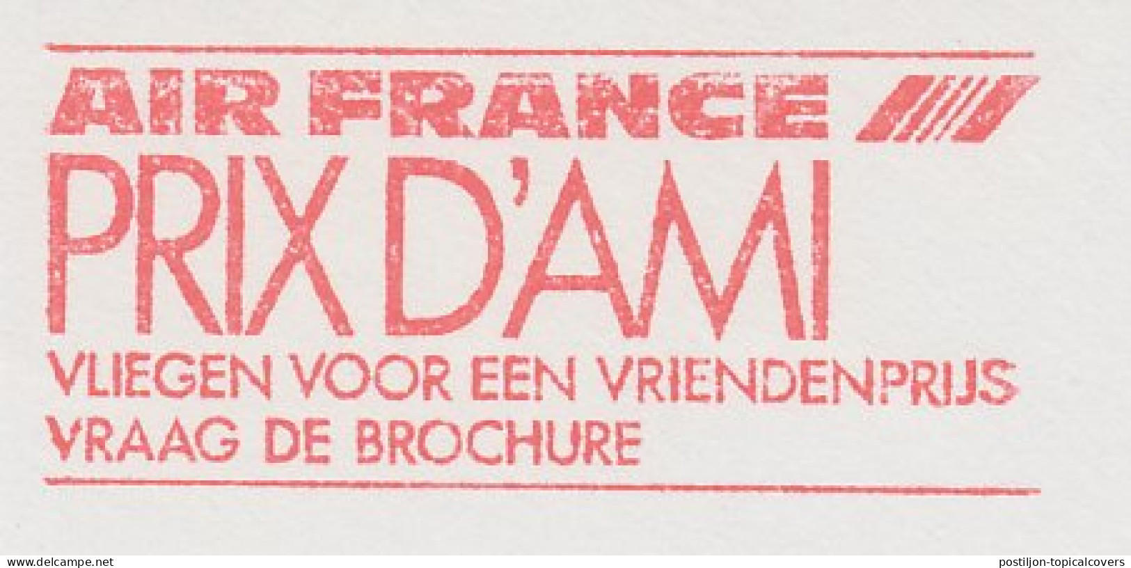 Meter Cut Netherlands 1987 Air France - Prix D Ami - Flugzeuge