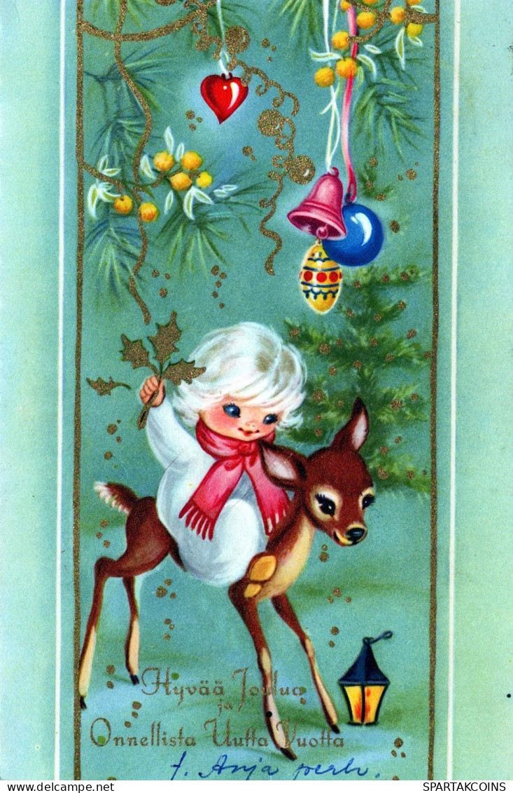 ÁNGEL NAVIDAD Vintage Tarjeta Postal CPSMPF #PAG800.ES - Angeli