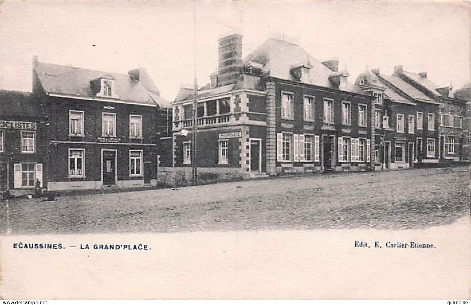 Hainaut - ECAUSSINES - La Grand'place - Pharmacie -1908 - Ecaussinnes