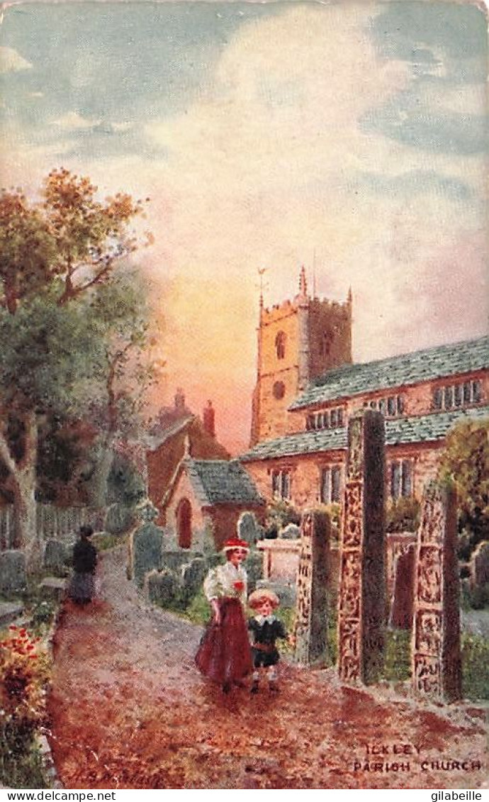 Yorkshire -  ILKLEY - Parish Church - Signed Illustrator - Altri & Non Classificati