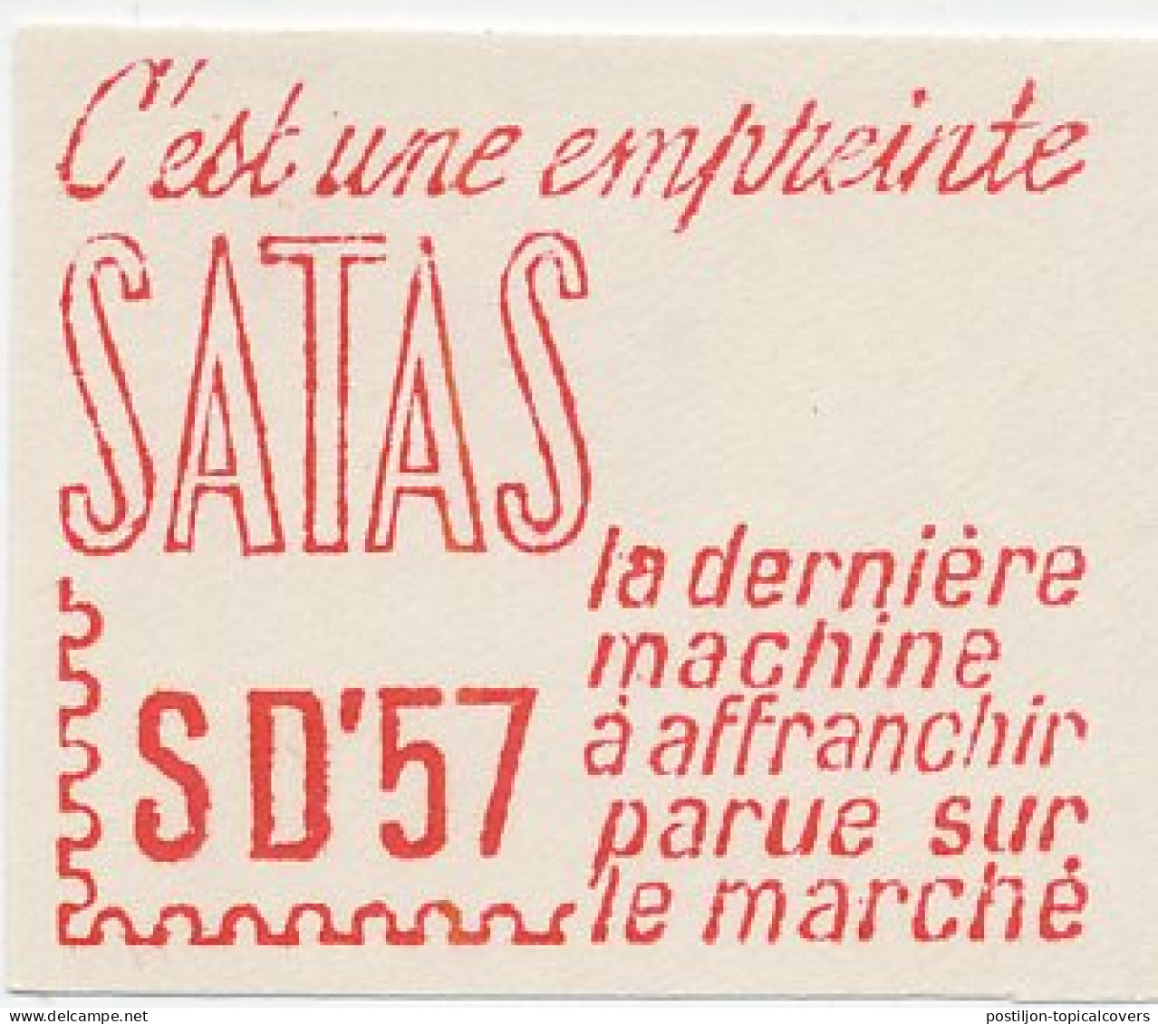 Meter Cut France 1956 Satas - SD 57 - Viñetas De Franqueo [ATM]